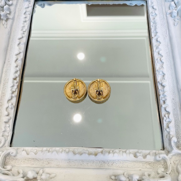 AUTHENTIC GIVENCHY VINTAGE Signed Logo Dress Earrings - Picture 6 of 11